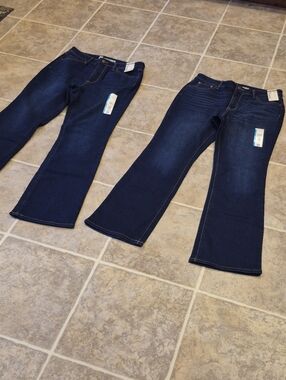 NWT Lot Of 2 No Boundaries Dark Wash Bootcut Mid Rise Jeans Size 12